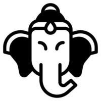 ganesha icono ilustración para web, aplicación, infografía, etc vector