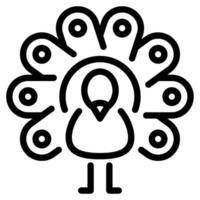 pavo real icono ilustración para web, aplicación, infografía, etc vector