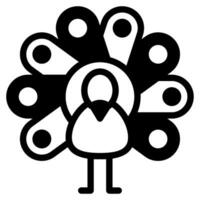 pavo real icono ilustración para web, aplicación, infografía, etc vector