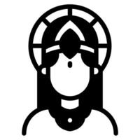 Saraswati Icon Illustration for web, app, infographic, etc vector