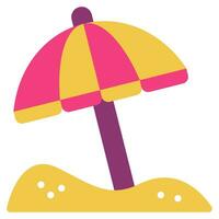 Parasol Icon illustration, for uiux, web, app, infographic, etc vector