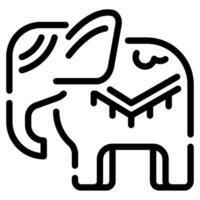 elefante icono ilustración para web, aplicación, infografía, etc vector