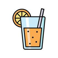 naranja jugo icono vector diseño modelo sencillo y limpiar