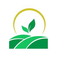 granja logo icono diseño vector
