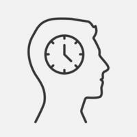 Time managment line icon. Vector