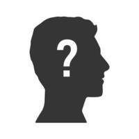 Anonymous man icon. Secret person, unknown, incognito. Vector