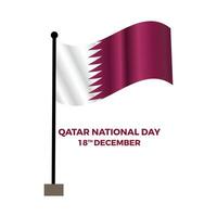 nacional día Katar. bandera, póster, tarjeta, antecedentes diseño. vector