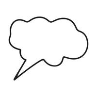 Comic bubble chat icon element vector