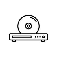 DVD player icon for entertainment vector