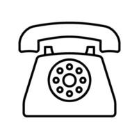 Classic phone icon for calling vector