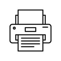 Printer icon for printing document vector