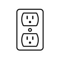 Electricity socket icon for power terminal vector