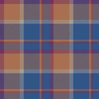 Plaid seamless pattern in blue. Check fabric texture. Vector textile print.