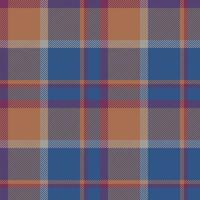 Plaid seamless pattern in blue. Check fabric texture. Vector textile print.