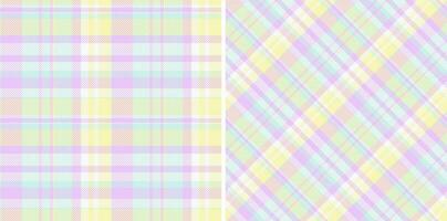 Textile plaid tartan of background vector check with a fabric texture pattern seamless.