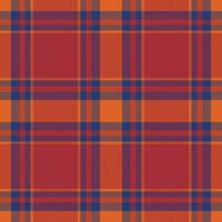 Plaid seamless pattern in red. Check fabric texture. Vector textile print.