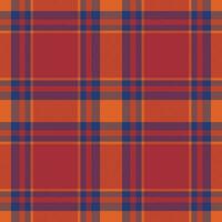 Plaid seamless pattern in red. Check fabric texture. Vector textile print.