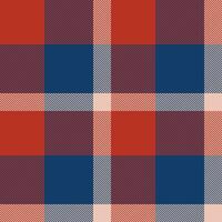 Plaid seamless pattern in red. Check fabric texture. Vector textile print.