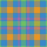 Plaid check pattern. Seamless fabric texture. Tartan textile print. vector