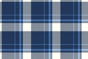 Plaid background, check seamless pattern in blue. Vector fabric texture for textile print, wrapping paper, gift card or wallpaper.