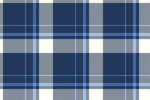 Plaid background, check seamless pattern in blue. Vector fabric texture for textile print, wrapping paper, gift card or wallpaper.