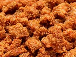fried chicken nuggets, close - up photo