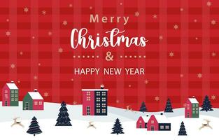 merry christmas and happy new year background vector