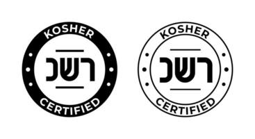 Kosher Certified symbols. International symbols of kosher food. Packaging concept. vector