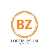 letter BZ logo. B Z. BZ logo design vector illustration for creative company, business, industry
