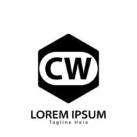 letra cw logo. C w. cw logo diseño vector ilustración para creativo compañía, negocio, industria. Pro vector
