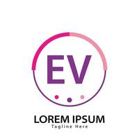 letter EV logo. E V. EV logo design vector illustration for creative company, business, industry. Pro vector