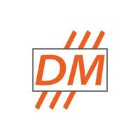 letter DM logo. D M. DM logo design vector illustration for creative company, business, industry. Pro vector