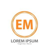 letter EM logo. E M. EM logo design vector illustration for creative company, business, industry. Pro vector