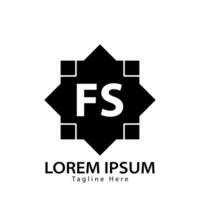 letter FS logo. F S. FS logo design vector illustration for creative company, business, industry. Pro vector