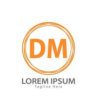 letter DM logo. D M. DM logo design vector illustration for creative company, business, industry. Pro vector