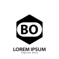 letra bo logo. si o bo logo diseño vector ilustración para creativo compañía, negocio, industria