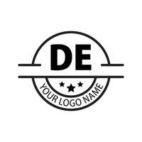letter DE logo. D E. DE logo design vector illustration for creative company, business, industry. Pro vector