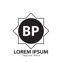 letra bp logo. si pags. bp logo diseño vector ilustración para creativo compañía, negocio, industria