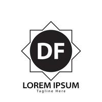 letter DF logo. D F. DF logo design vector illustration for creative company, business, industry. Pro vector