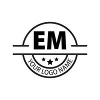 letter EM logo. E M. EM logo design vector illustration for creative company, business, industry. Pro vector