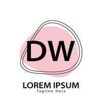 letra dw logo. re w. dw logo diseño vector ilustración para creativo compañía, negocio, industria. Pro vector