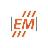 letter EM logo. E M. EM logo design vector illustration for creative company, business, industry. Pro vector