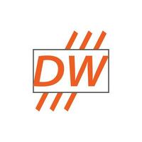 letter DW logo. D W. DW logo design vector illustration for creative company, business, industry. Pro vector