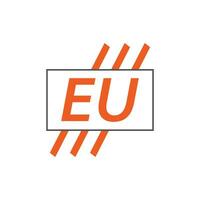 letter EU logo. E U. EU logo design vector illustration for creative company, business, industry. Pro vector