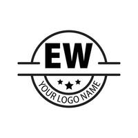 letter EW logo. E W. EW logo design vector illustration for creative company, business, industry. Pro vector