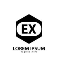letter EX logo. E X. EX logo design vector illustration for creative company, business, industry. Pro vector