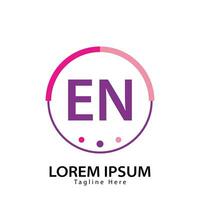 letter EN logo. E N. EN logo design vector illustration for creative company, business, industry. Pro vector