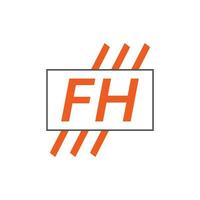 letter FH logo. F H. FH logo design vector illustration for creative company, business, industry. Pro vector