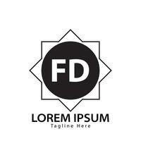 letter FD logo. F D. FD logo design vector illustration for creative company, business, industry. Pro vector
