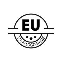 letter EU logo. E U. EU logo design vector illustration for creative company, business, industry. Pro vector